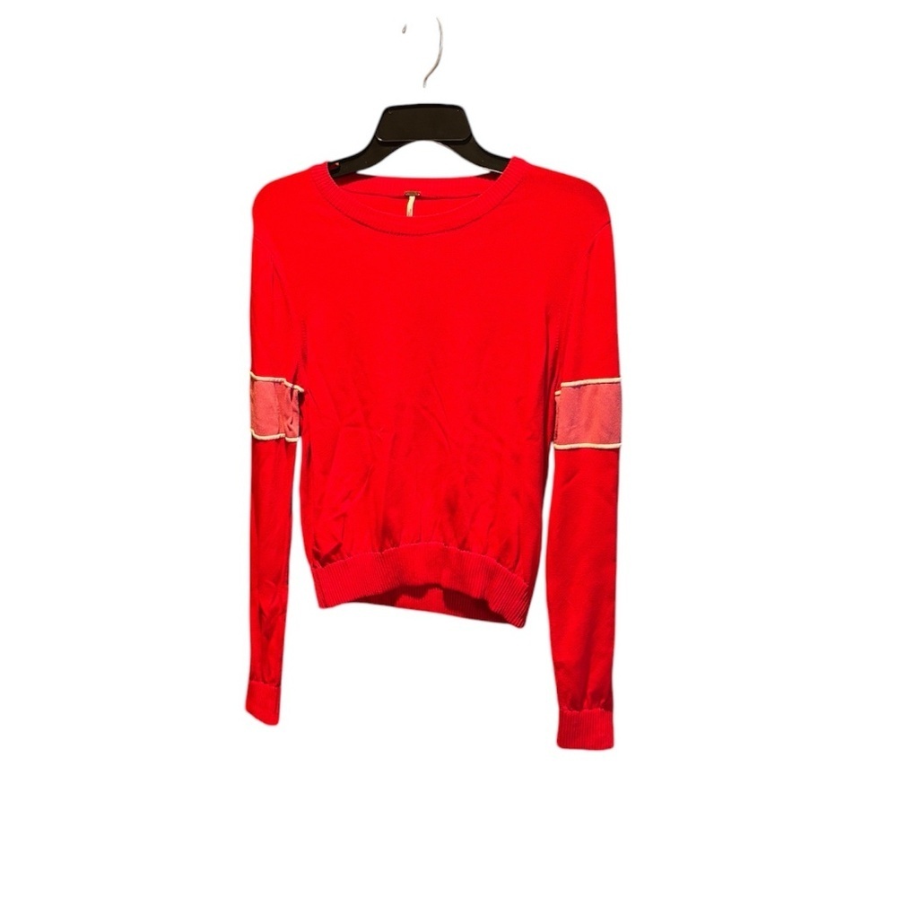 Free People Pullover Crewneck Sweater in Red Medium